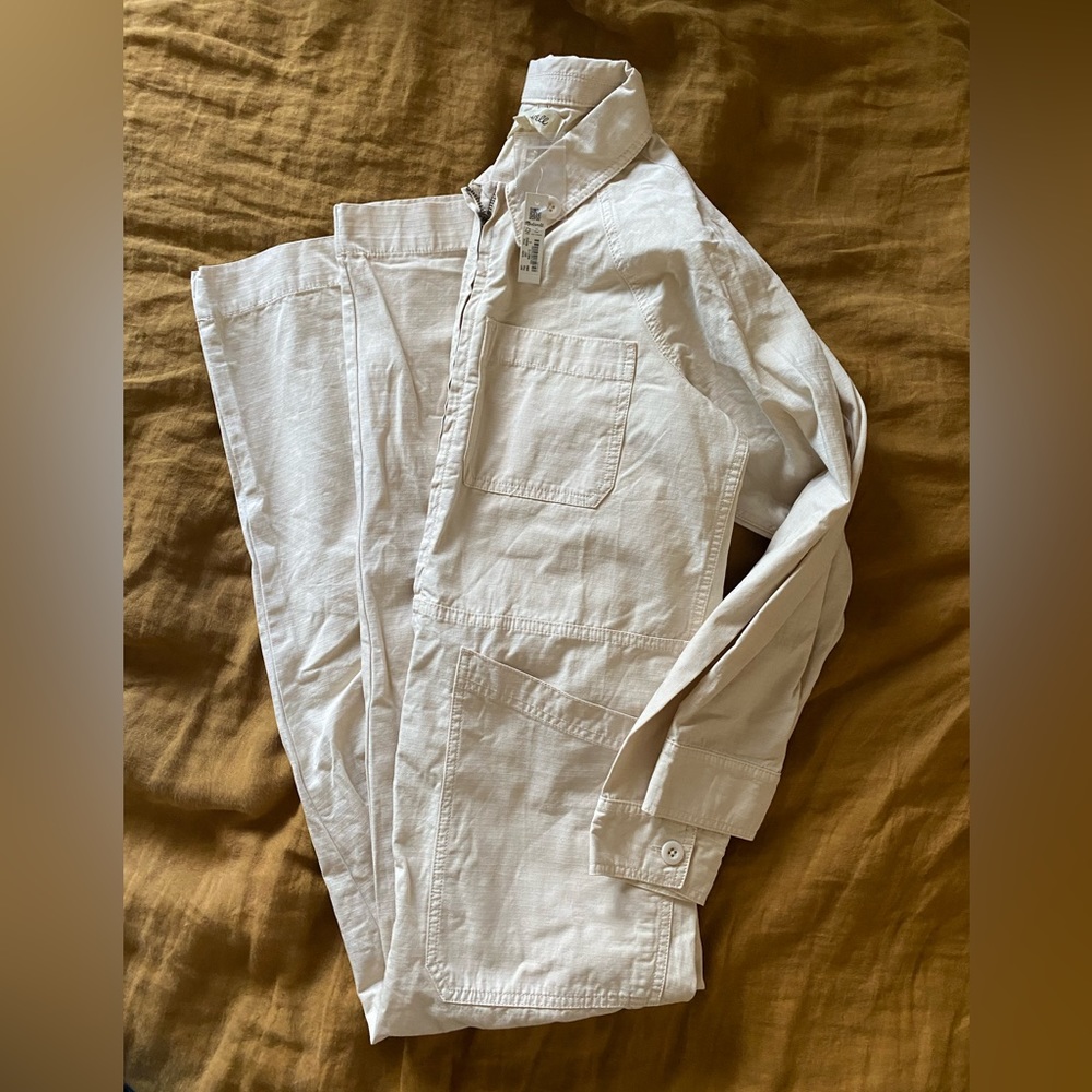 Madewell Zip-Front Cropped Coverall Jumpsuit